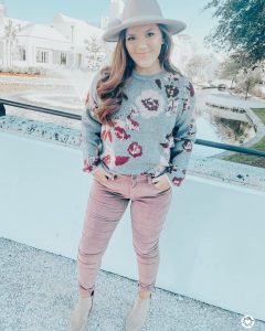 floral sweater